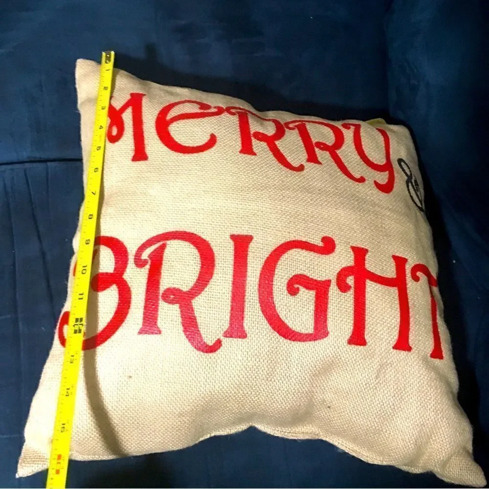 NWT Merry & Bright Christmas Accent Pillow